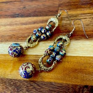 Gilded bead earrings
